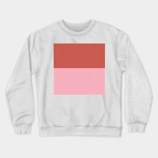 simple mix red pink lines lines boho grid Crewneck Sweatshirt